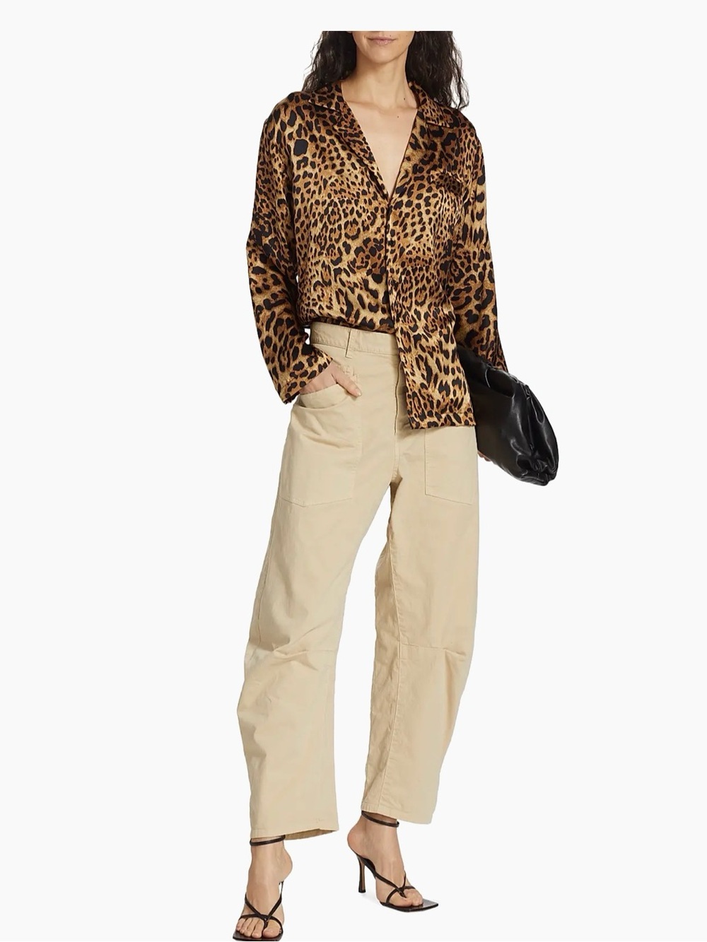 Nili Lotan Shon Pant sandstone Bow Leg Carpenter 10 tan